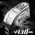 Alloy alarm disc brake lock with 6mm bolt, 55mm slot, Black or Silver, 130dB alarm, three keys