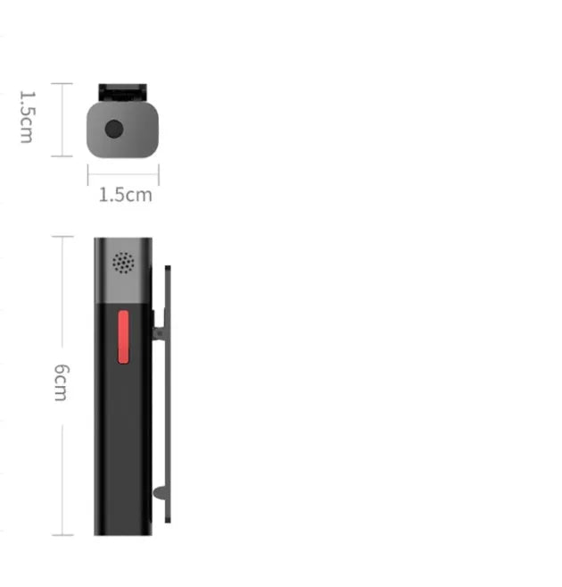SmartMike+ wireless Bluetooth lavalier microphone for mobile phone Vlog recording, available in Black or White