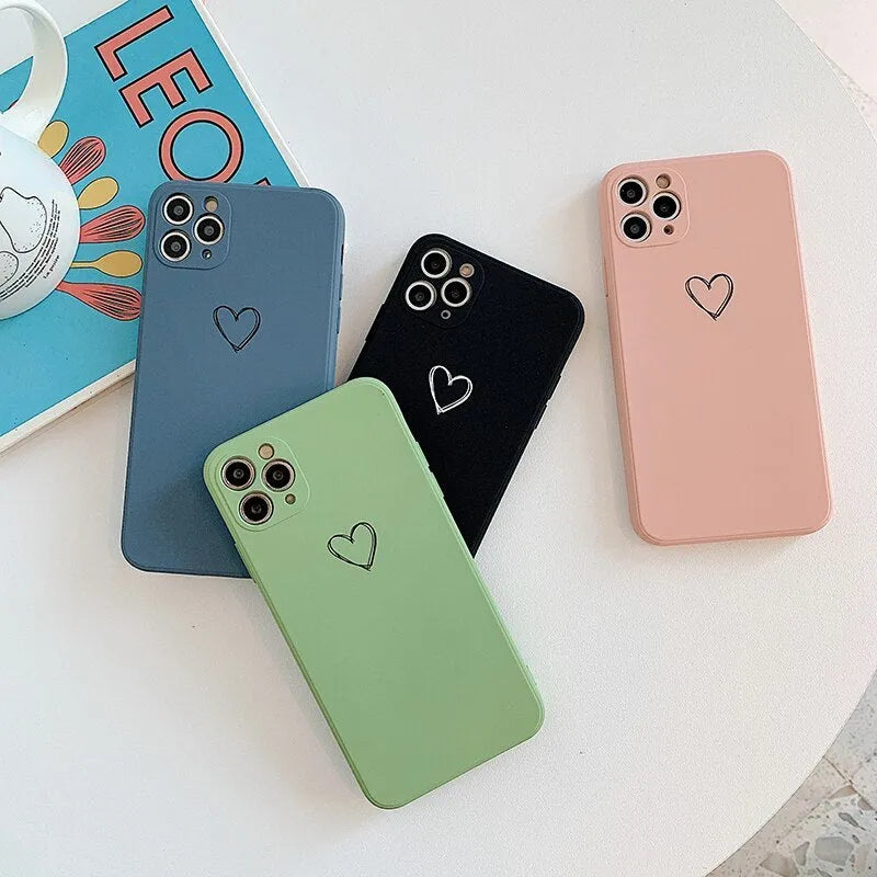 TPU silicone phone case for Apple iPhone in solid black colour
