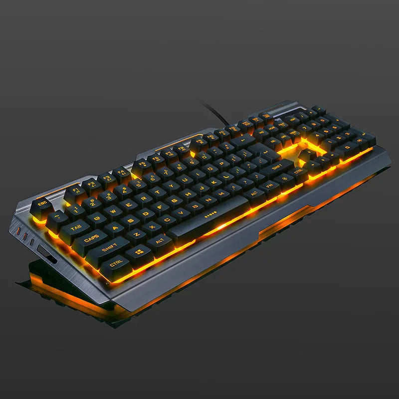 Wired gaming keyboard and mouse set with backlight, USB connection, 46cm length, for notebook and desktop