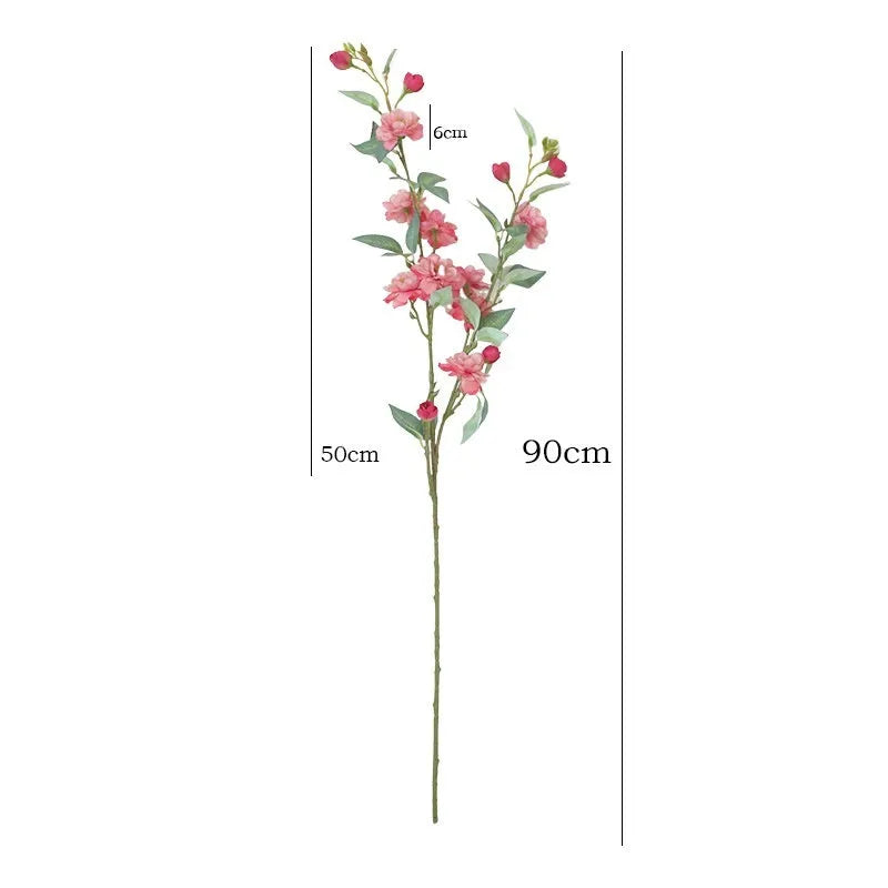 Single camellia simulation silk flower in autumn white for Chinese retro home decoration
