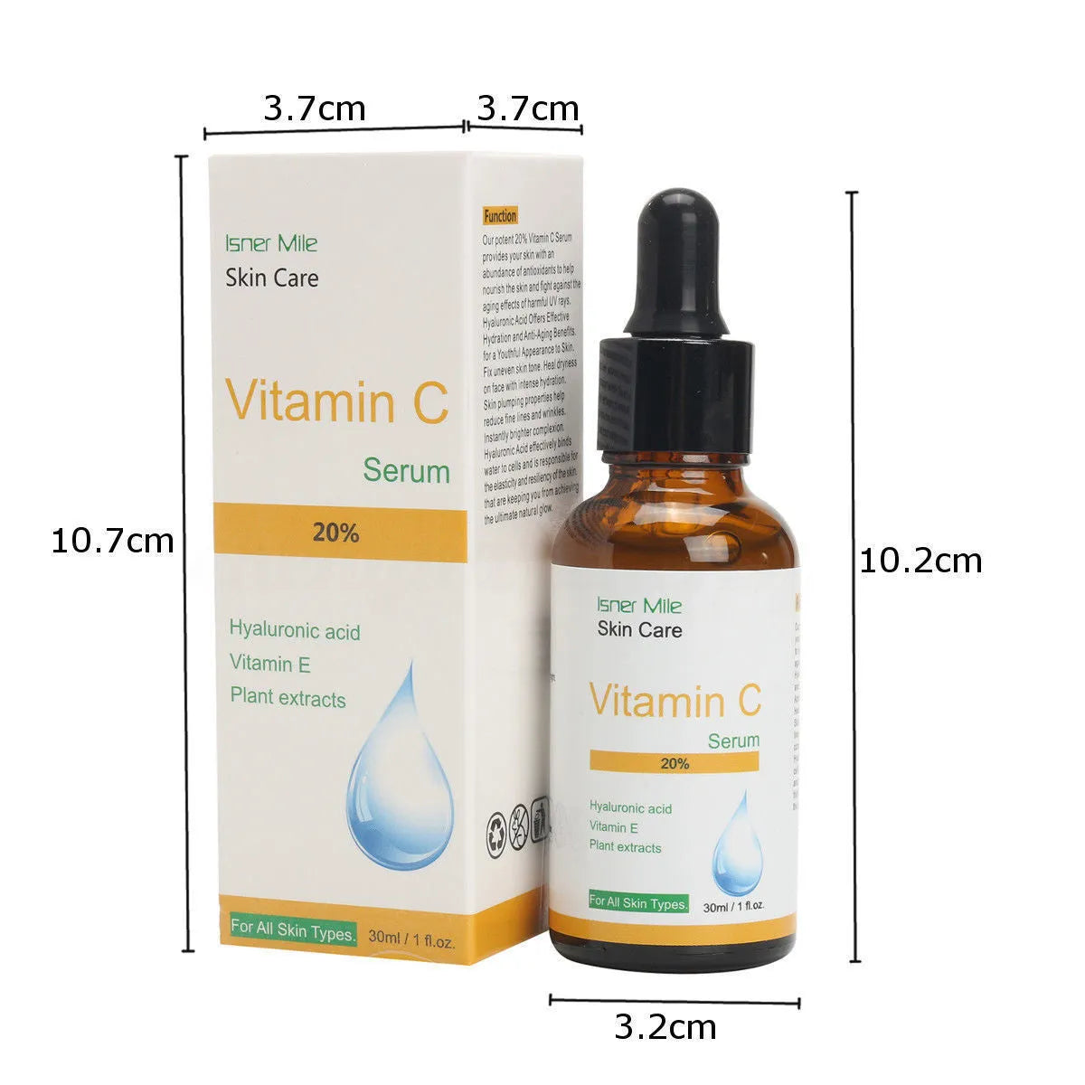 30ml bottle of Vitamin C serum for facial skincare treatment