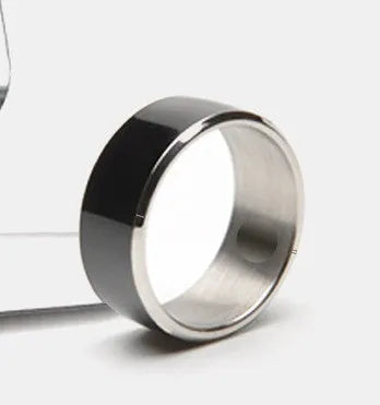 R3F Smart Ring NFC wearable with digital business card functionality in glazed black finish
