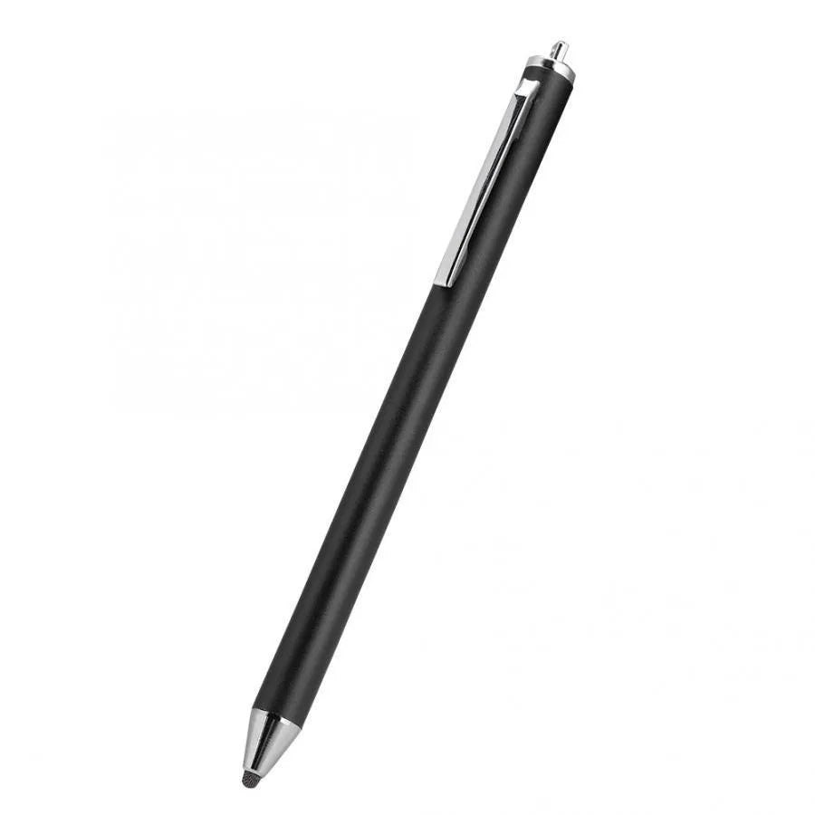 Black metal stylus with a fine 6.9mm tip for touchscreen phones and tablets
