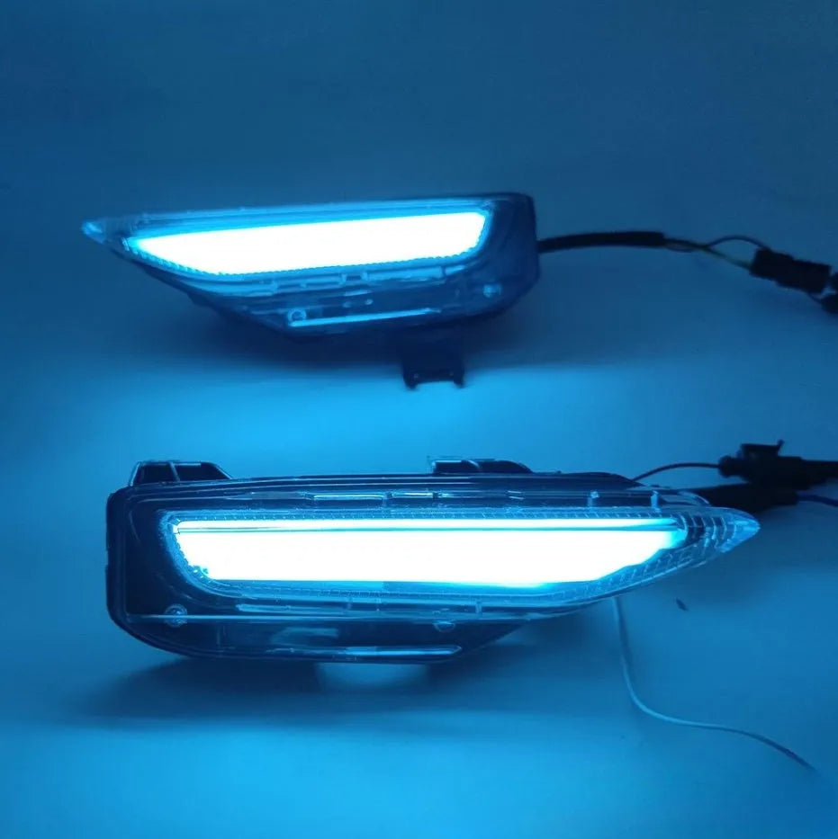 Infiniti Q50 Q70 front bumper LED turn signal and daytime running light replacement unit with ABS housing