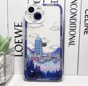 TPU anime cartoon phone case in style 01 for iPhone, anti-drop protective cover