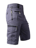 Man wearing loose-fit casual shorts with a 3D digital printed design on the leg.