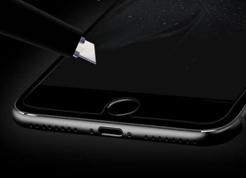 iPhone XS Max tempered glass screen protector with mirror colour film and anti-reflective coating