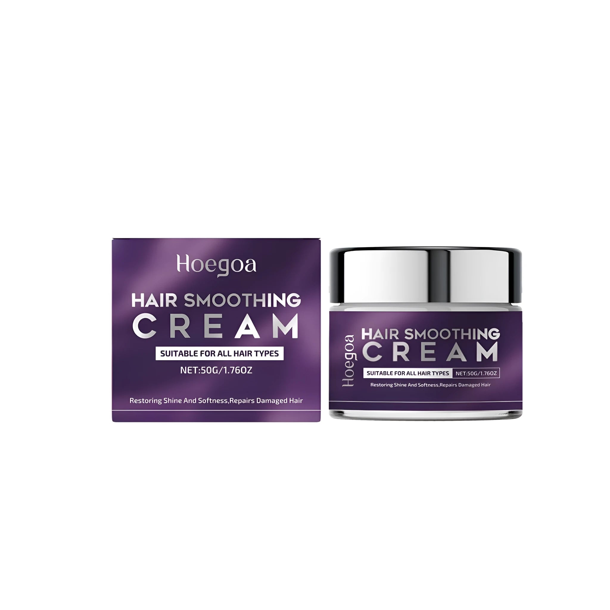 50g tube of straight hair cream with hydrolysed keratin and coconut oil for conditioning and repair