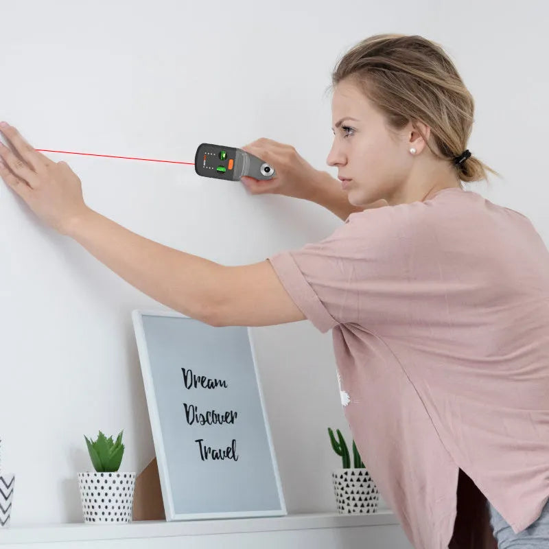 Dust collection red light laser level bracket for electric hammers, showing compact design with laser window.