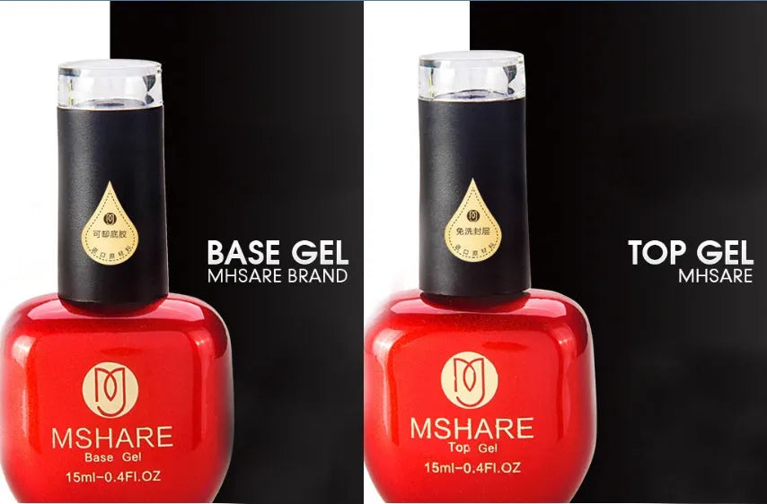 MSHARE acrylic poly gel in a tube with slip solution, available in pink, rose pink, transparent, and white for UV nail extensions