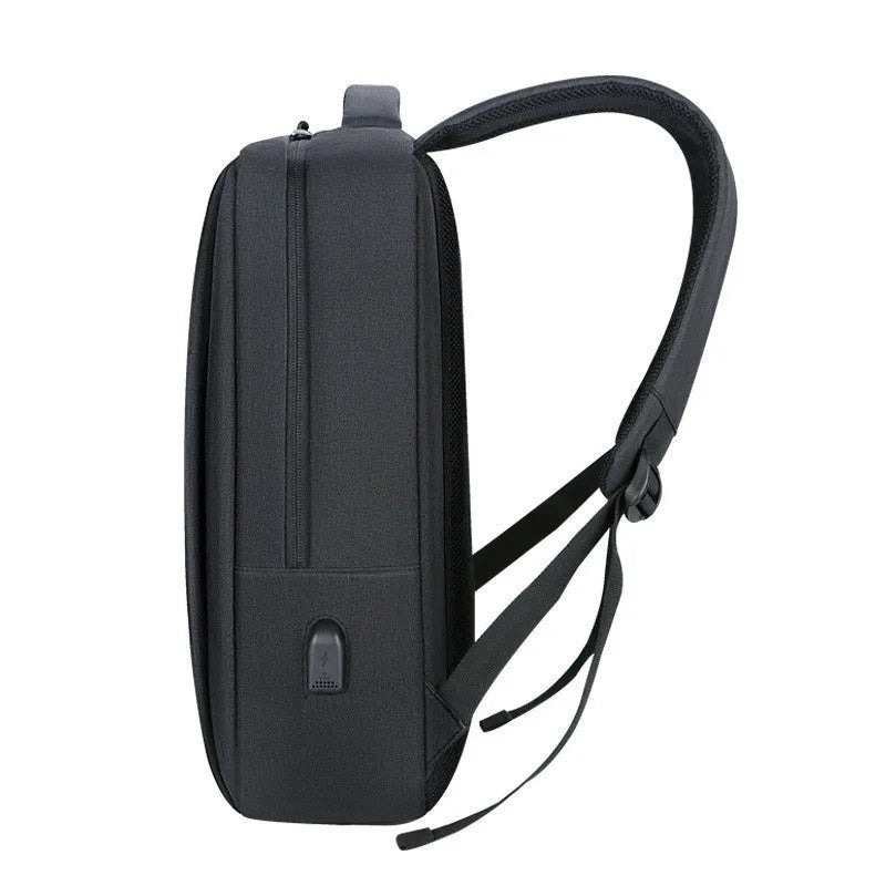 Medium 20-35L cotton cloth business backpack with computer pocket in Black or Grey, model 9002A