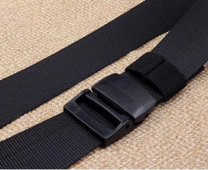 Men's anti-allergic belt metal buckle Korean version black colour