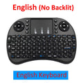 2.4G wireless mini air keyboard with touchpad, 92 QWERTY keys, black casing, 15m range
