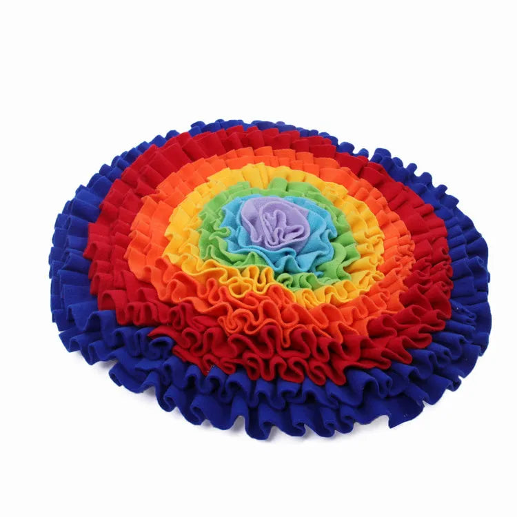 55cm x 55cm plush snuffle mat for dog nose training and slow feeding, washable