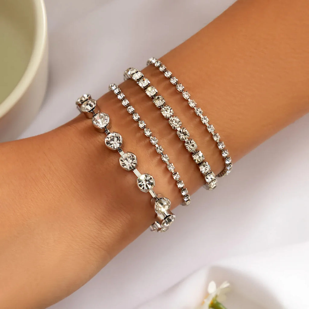 Retro pearl chain beaded bracelet electroplated alloy heart shape women's affordable luxury style