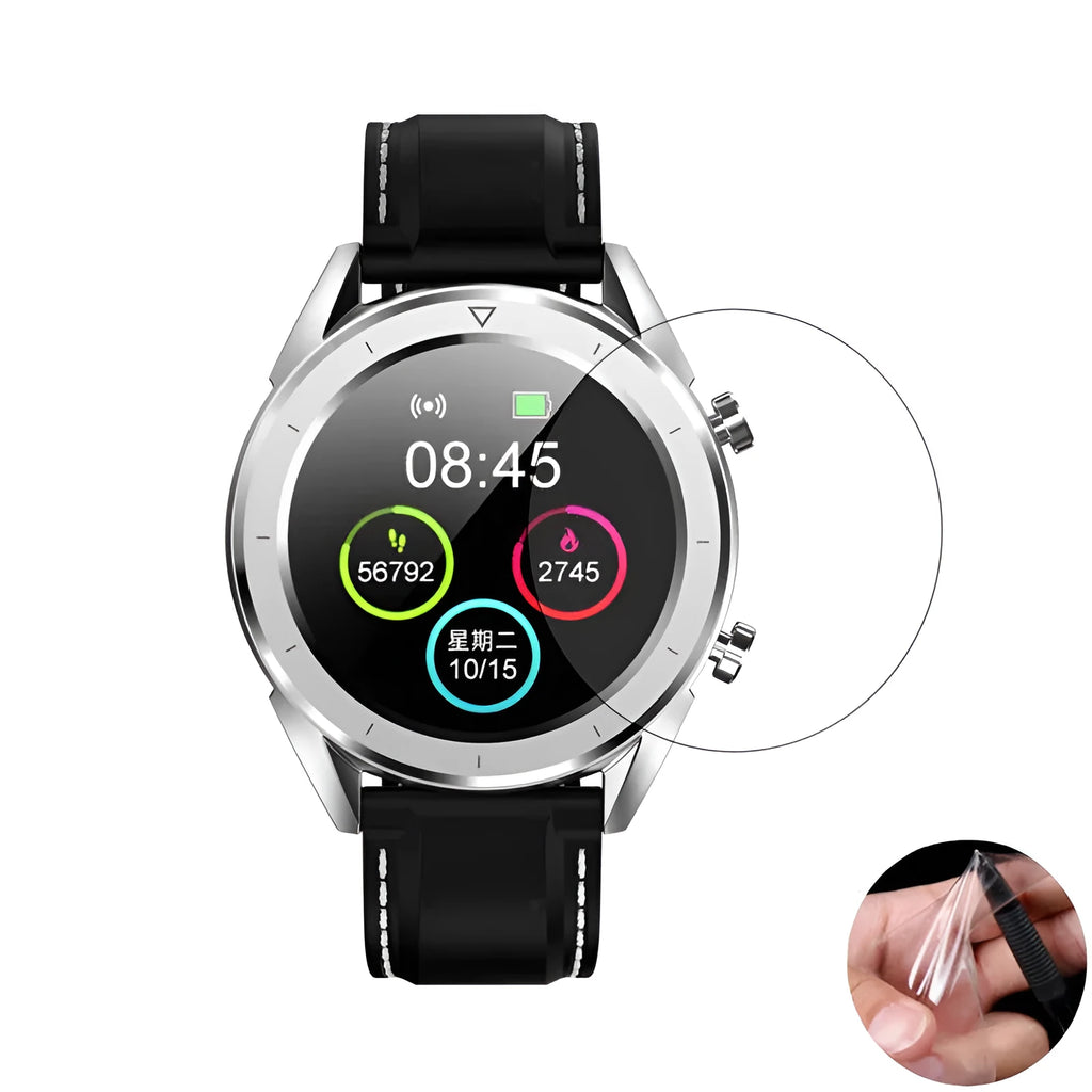 Three transparent tempered glass screen protectors for Ticwatch2 smartwatch with matte finish