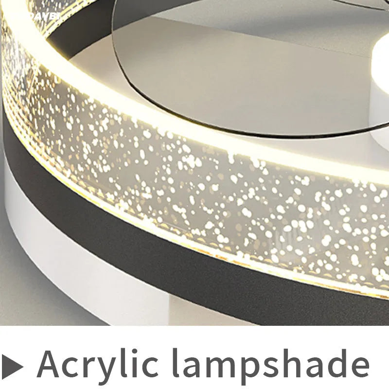 Simple modern Nordic style LED ceiling light for a children's room with iron body.