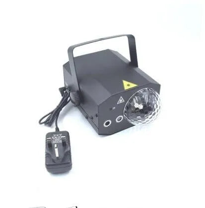 Black or white LED laser magic fan stage lighting equipment with dual laser beams and RGB LEDs
