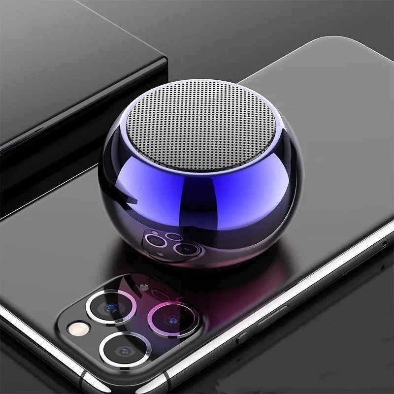Mini portable Bluetooth speaker with space aluminium alloy casing in gradient blue colour option