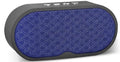 Grey Bluetooth wireless subwoofer speaker with HD microphone, featuring TF card and USB ports.