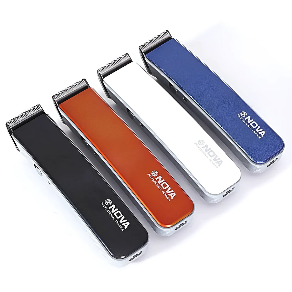 Electric hair clipper in multiple colours with removable blade head.