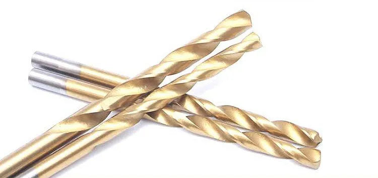 Twist drill set, high speed steel, titanium plated, black finish, 1.5-10mm