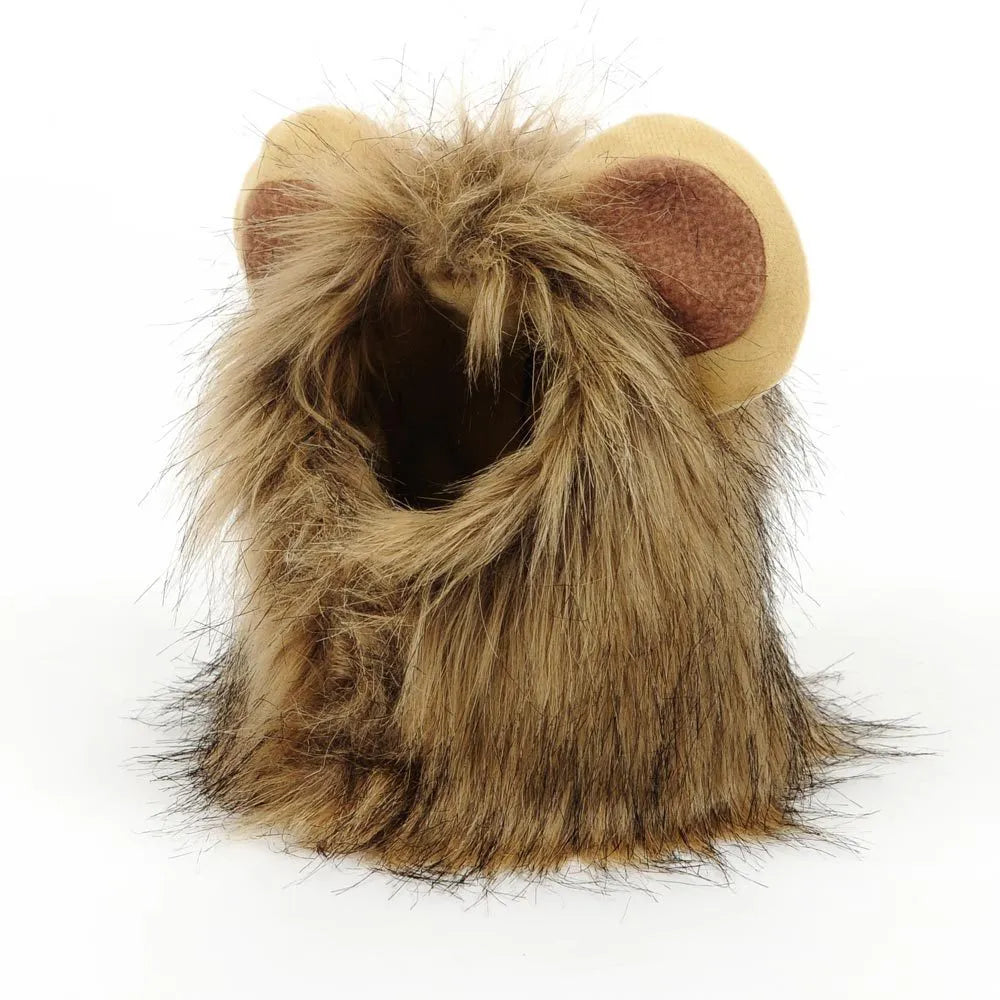 Non-woven yellow lion headgear cat hat pullover for 28-38cm neck circumference