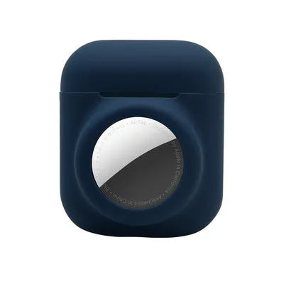 Silicone flip cover case for Apple AirTag showing twelve colour options including luminous green and avocado