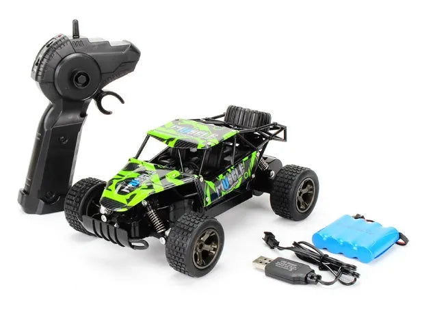 Blue and yellow 1:18 scale remote control drift car with 2.4Ghz transmitter