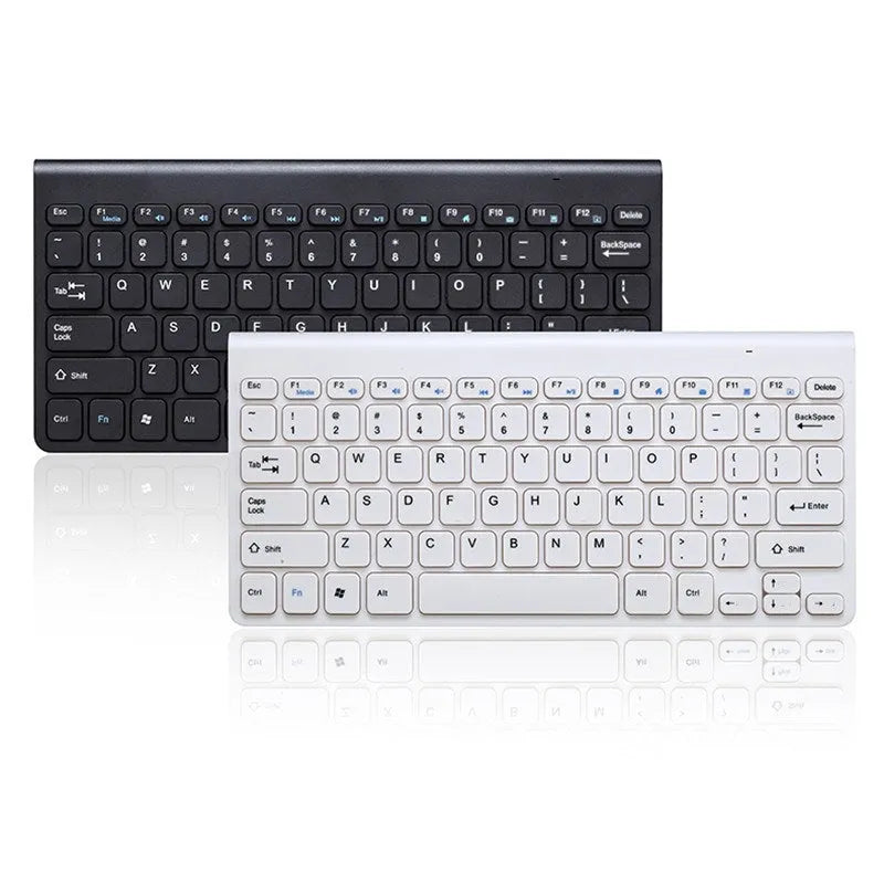 Black and white wireless keyboard and mouse set with 4G connectivity showing 10-metre range