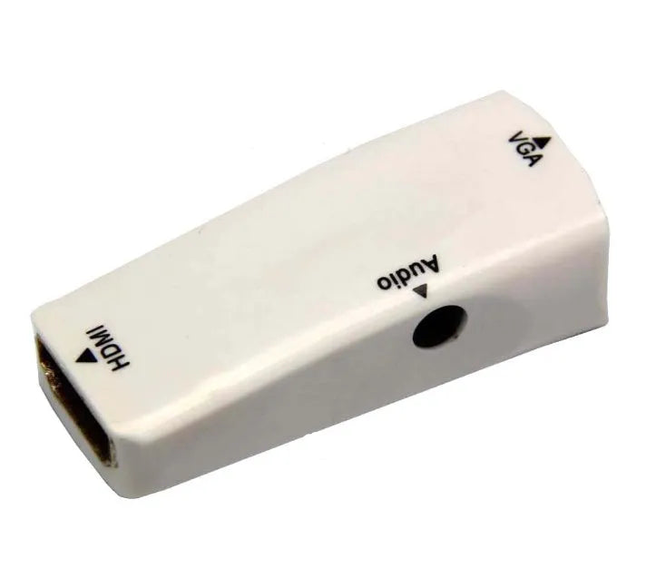 Compact black aluminium HDMI to VGA video adapter and converter