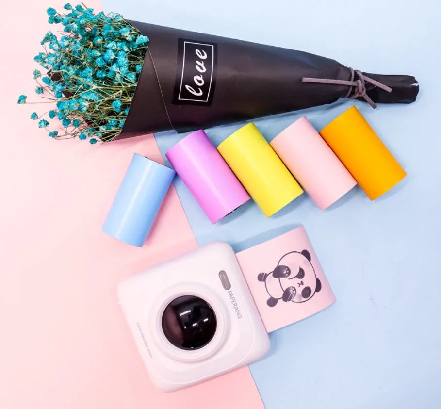 PerPage mini wireless thermal printer paper in various colour options