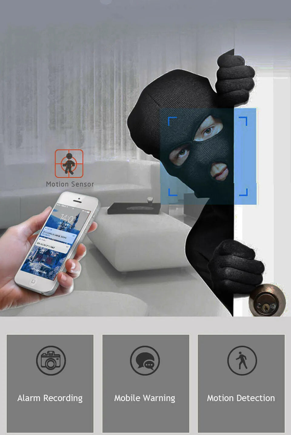 White WiFi PTZ IP camera with 1080P night vision 360° pan tilt indoor security monitor
