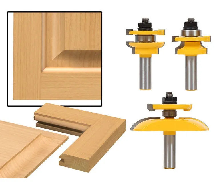 3-piece hard alloy forming cutter set with 25.4mm blade length and 42mm diameter