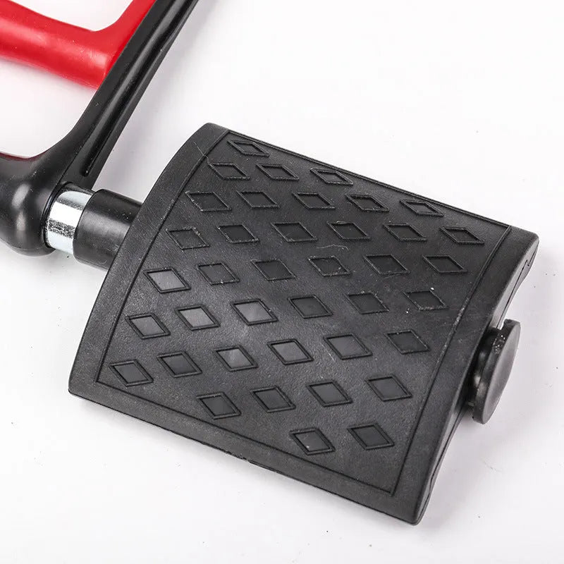 Multifunctional tension device with carbon steel wire spring and engineering plastic body, shown in dual-purpose and triple-purpose sizes.