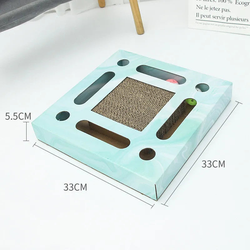 Large corrugated paper cat scratching board in rectangle shape for floor use