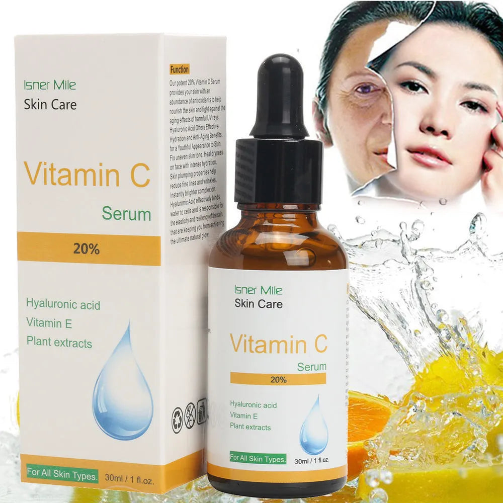 30ml bottle of Vitamin C serum for facial skincare treatment