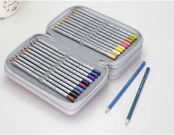 Secret Garden Oxford cloth pencil case in black, 20x12.5x8.2cm, with zip closure