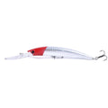 Minoruya fake bait fishing hook plastic hard lure 15cm 15g 6#hook in selected colour on white background