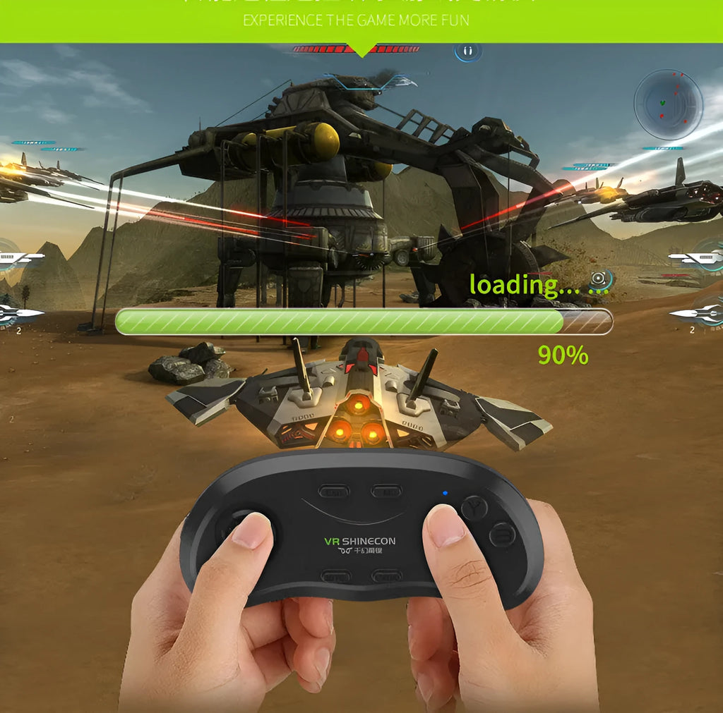 Thousand Magic Mirror wireless Bluetooth gamepad in black, ABS plastic body, 15.5 cm long