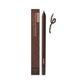 Waterproof liquid eyeliner pen shown in seven colour options: black, bronze, brown, choco, graphite, plum, and stone brown.