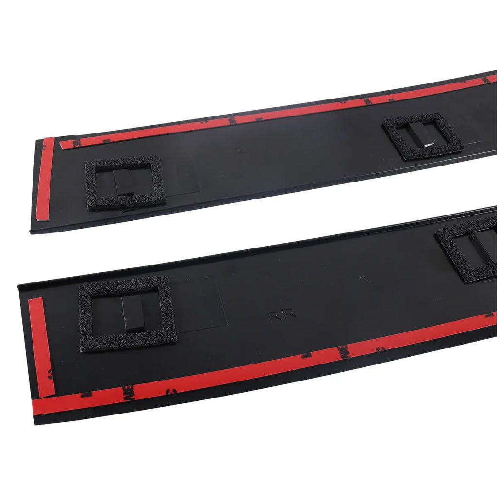 Car door glass trim strip 5020664AA 5020665AA for Dodge Caravan 2008-2020, black, 530mm x 83mm x 7mm, one pair