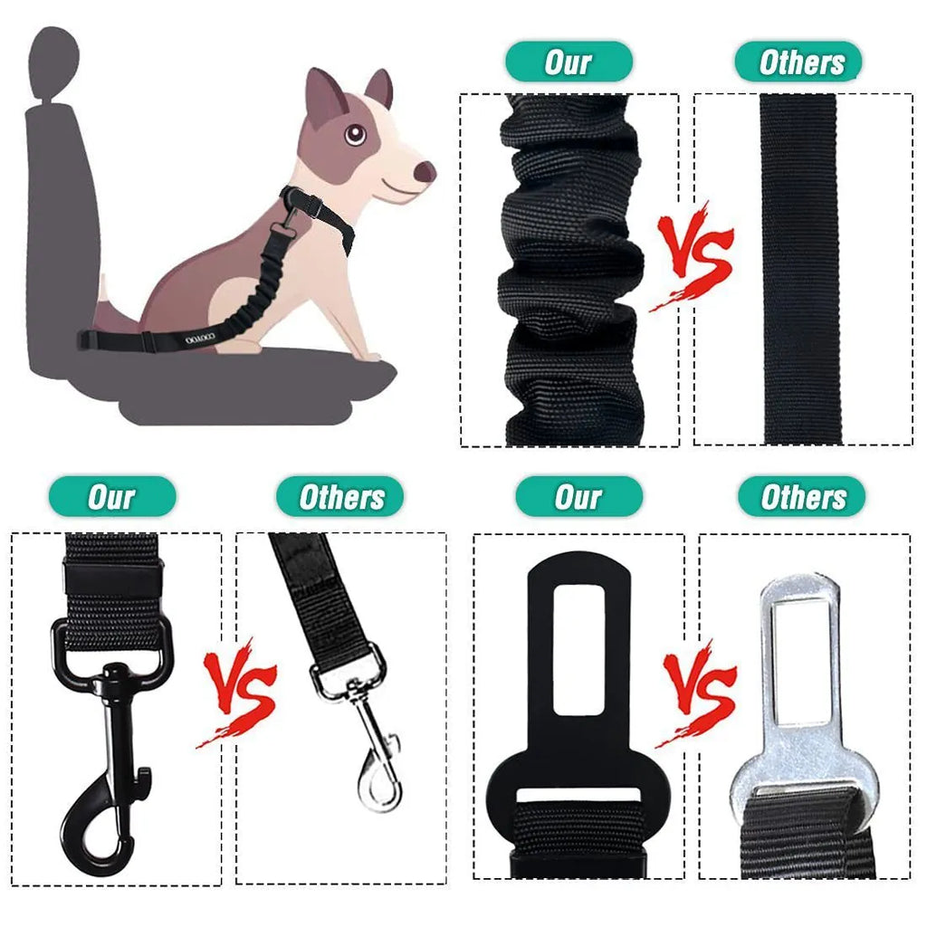 Nylon pet seat belt dog hand holding rope 85 cm in black, orange, pink, red, purple, dark blue, light blue, gray, rose red