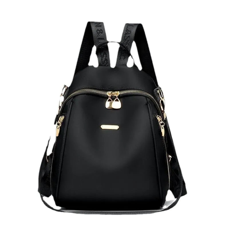 Women's reinforced Oxford cloth travel backpack with zipper changing bag and mobile phone bag, in City Simplicity style
