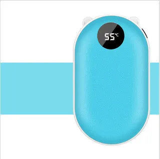 Rechargeable mini hand warmer with integrated 5200mAh power bank in multiple colour options