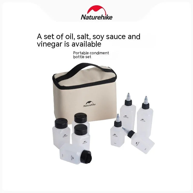 Naturehike portable seasoning bottle six-piece set in modern simplicity design