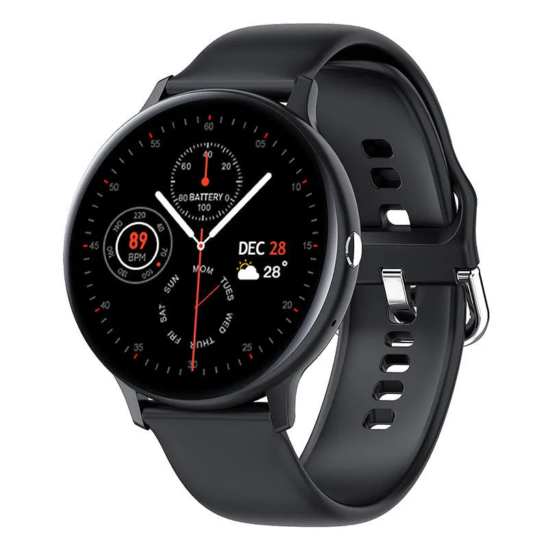 Smart bracelet with touch screen displaying health metrics and call function