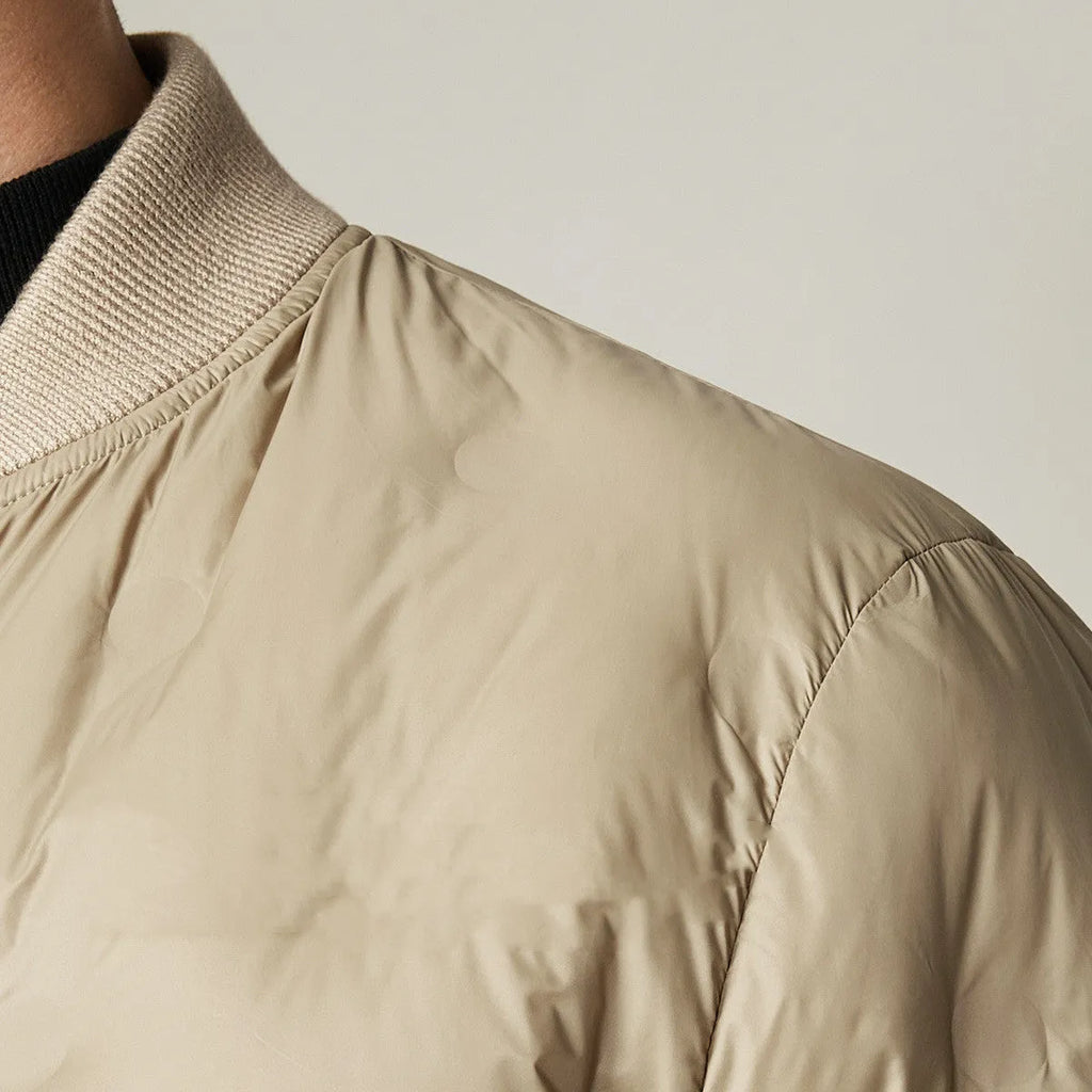 Men's gray duck down winter jacket with stand-up collar and zipper placket, sizes M-3XL