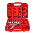 Brass and plastic fuel injection oil return measuring instrument for automotive diagnostics